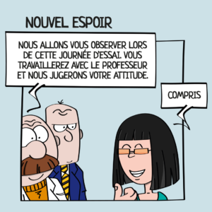 Personne n'avait jamais voulu travailler avec le professeur ... jusqu'à ce que Mireille arrive.